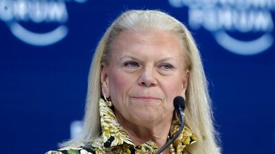 IBM's outgoing chief executive Virginia Rometty will continue as executive chairman and serve through the end of the year. AP