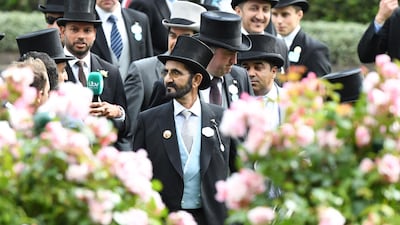 Sheikh Mohammed bin Rashid attends the final day of Royal Ascot in Ascot, Britain. EPA