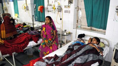 Women who fell ill after undergoing sterilisation surgeries receive treatment in Bilaspur, in the central Indian state of Chhattisgarh. AP Photo