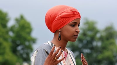 Ms Omar represents the US state of Minnesota. Getty Images / AFP