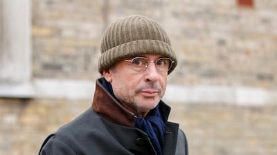 Alexandre Djouhri reporting to a police station shortly after he was arrested in January. AFP