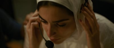 Kilani recreates the five-year-old girl's call in The Voice of Hind Rajab. Photo: Mime Films / Tanit Films