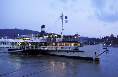 The 'Etterem' boat restaurant on the Danube. Patrick Frilet / REX / Shutterstock