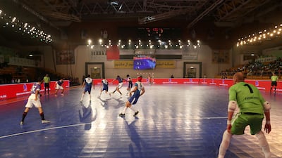 Dubai, United Arab Emirates - September 27th, 2017: The Premier Futsal finals will feature football legends from across the globe. Mumbai v Kerala. Wednesday, September 27th, 2017 at Al Wasl Sports Club, Dubai.
