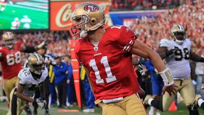 Alex Smith and the San Francisco 49ers high-flying offence will face a stern test against the New York Giants' defence.
