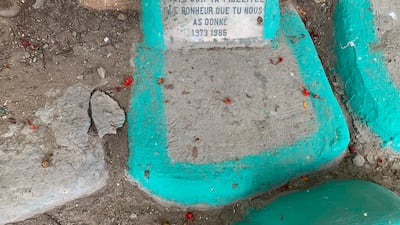 The cemetery is located at a private sports and social club on the city’s upscale Nile island of Zamalek. Hamza Hendawi / The National