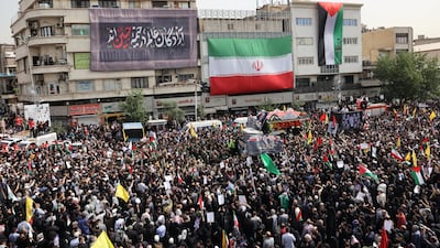 Iranians gather for the funeral procession of assassinated Hamas chief, Ismail Haniyeh in Tehran. Reuters