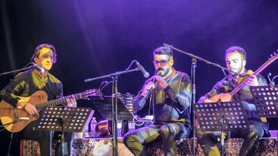 Musicians perform with Sami Yusuf at Emirates Palace.
