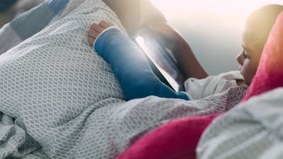 Healthcare workers in Sharjah are being given training to help detect signs of child abuse. Getty Images