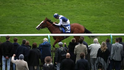 Feliciana De Vega ridden by Harry Bentley wins The Darley Stakes during day two of the Dubai Future Champions Festival at Newmarket Racecourse. Press Association