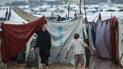 More wading needs to be done, in Deir Al Balah. AFP