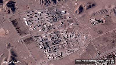 A satellite image shows damaged buildings at Isfahan Nuclear Technology Centre, after it was hit by US air strikes. Reuters