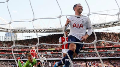 Tottenham Hotspur's Christian Eriksen celebrates scoring. Reuters