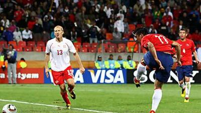 The South-African born Mark Gonzalez of Chile headed home the only goal of the game against Switzerland.