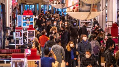 Americans picked up the spending pace in January as the threat of Omicron faded and there was some easing of supply shortages. AP