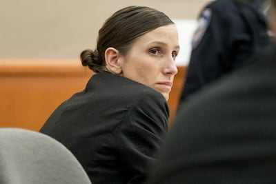 Kouri Richins looks on during her murder trial at the Summit County Courthouse in Park City, Utah. Reuters
