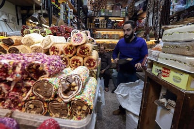 A man sells nuts in the old bazaar in Erbil, Iraq. AFP