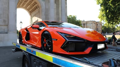 A Lamborghini Revuelto was the first car to be targeted. Photo: Metropolitan Police