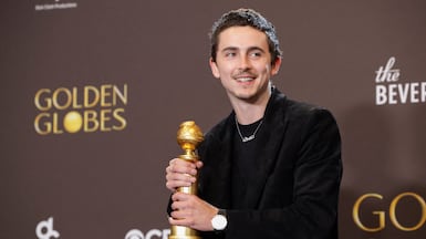 Timothee Chalamet with the Best Performance by a Male Actor in a Motion Picture - Musical or Comedy award for Marty Supreme. Reuters