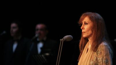 Lebanese diva Fairouz performs at the Emirates Palace in Abu Dhabi. AFP