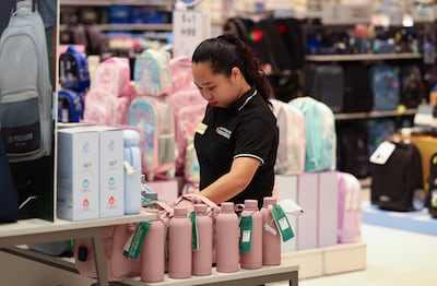 Families shop for back-to-school gear as the new term approaches. Chris Whiteoak / The National