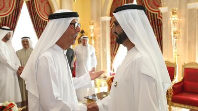 Sheikh Mohammed bin Rashid receives well-wishers on Monday at his palace in Zabeel on the 10th anniversary of his accession as the Ruler of Dubai. Wam