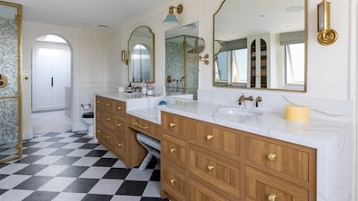 The master bathroom