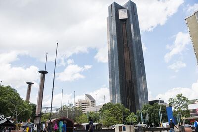 The headquarters of the South African Reserve Bank, right, in Pretoria, South Africa. Bloomberg