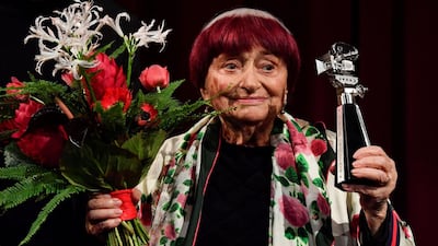 French director Agnes Varda at the 69th Berlinale film festival in Berlin earlier this year