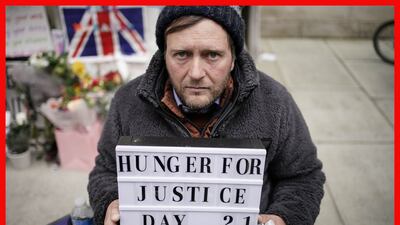 Richard Ratcliffe, the husband of prisoner Nazanin Zaghari-Ratcliffe, went on hunger strike in support of his wife in October 2021. PA