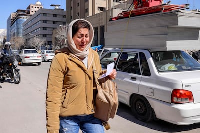 A street scene in Tehran, after aerial attacks by Israel and the US. AFP