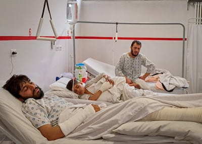 Injured patients receive hospital treatment in Kabul. Reuters