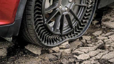 The wear rate of the tread will be the same as a conventional tyre, however. Courtesy General Motors