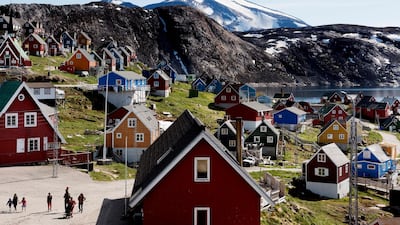 Houses in the village of Upernavik in western Greenland. EPA