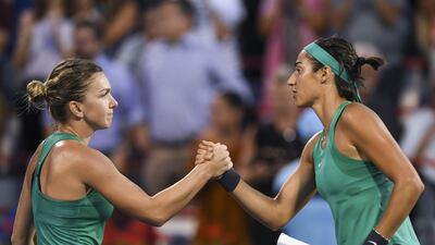 Simona Halep beat Caroline Garcia for the second year in a row at the quarter-finals of the Rogers Cup. AFP
