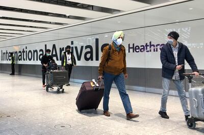 Arrivals at Heathrow Airport. Getty Images