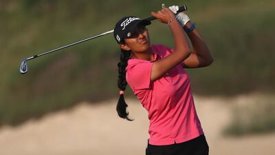 Aditi Ashok leads by two shots at the Fatima Bint Mubarak Ladies Open going into the final day on Saturday. Francois Nel / Getty Images