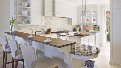 The kitchen area comes with breakfast bar. Courtesy Knight Frank