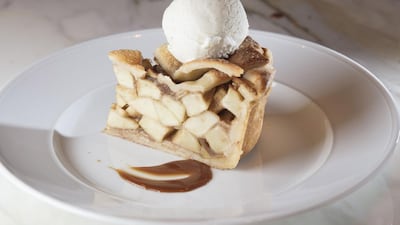 Double-crust apple pie at Butcher & Still. Courtesy Four Seasons Hotel Abu Dhabi at Al Maryah Island.