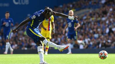 Trevoh Chalobah scores Chelsea's third goal.