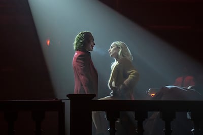 Joaquin Phoenix and Lady Gaga in Joker: Folie a Deux. Photo: Warner Bros Pictures