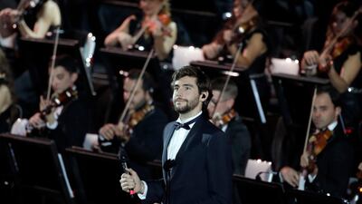 Alvaro Soler performs in the Paul VI Hall at the Vatican during the Christmas concert. AP Photo
