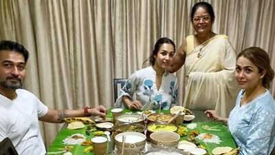 Malaika Arora celebrated Onam with her family at her parents' home. Instagram / @malaikaaroraofficial