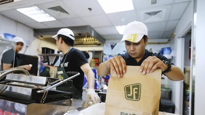 JF Street Food, the former Just Falafel, is now present in eight countries with 40 outlets, including 12 in the UAE. Sarah Dea / The National