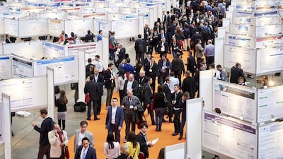 Delegates and visitors to the European Society for Medical Oncology annual congress in Copenhagen. Courtesy Esmo