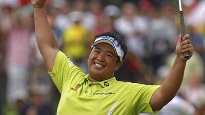 Kiradech Aphibarnrat shown after winning the Malaysian Open in March 2013. Lai Seng Sin / AP / March 24, 2013