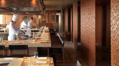 Chefs at work in Icho's teppanyaki grill.