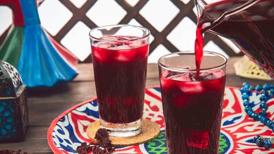 Karkadeh, a sweet infusion made from hibiscus flower, is a popular chilled drink in Egypt. Getty Images