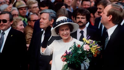 Queen Elizabeth in Berlin during the 1978 tour. Getty Images