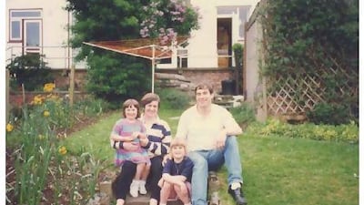 Jane Nicklinson, holding Beth, with Tony and Lauren.